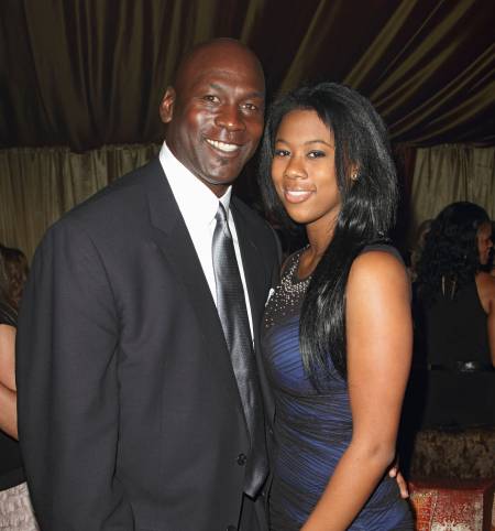 Michael Jordan with his daughter